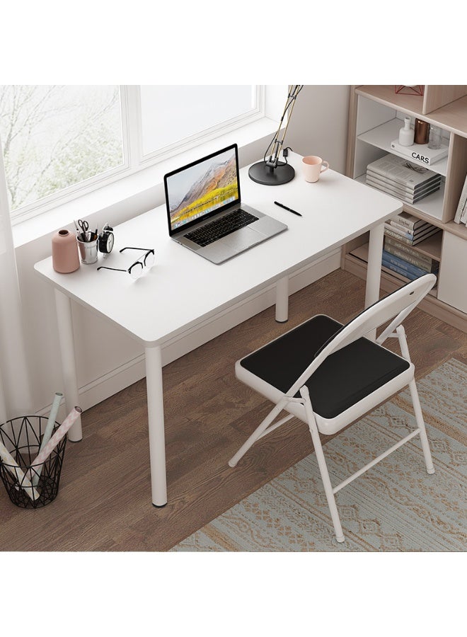 TAPIT Computer Desk Home Office Work Desks Modern Writing Study PC Desk Gaming Table for Bedroom Home for Home and Office (White Desk) - Image 1